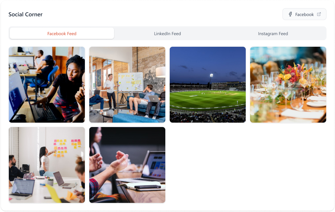 Social Corner web part in the redesigned BRConnect intranet homepage