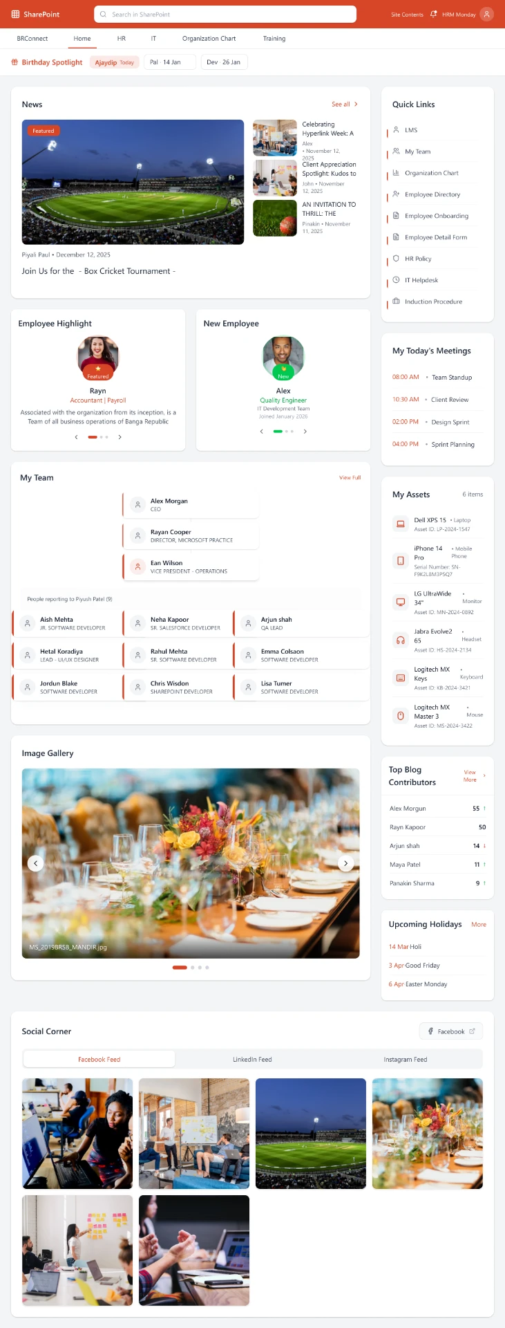BRConnect Intranet — case study preview screen